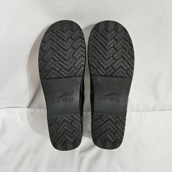 NIB Dansko professional brush patent metallic clog shoe women's size 37 - Picture 7 of 12